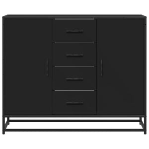 vidaXL Sideboard Black 92x35x76 cm Engineered Wood