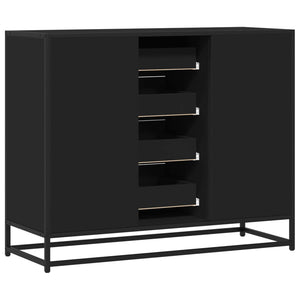 vidaXL Sideboard Black 92x35x76 cm Engineered Wood