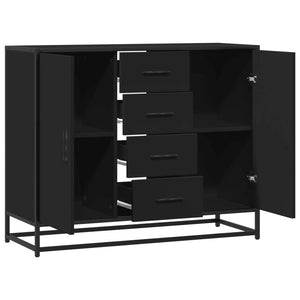 vidaXL Sideboard Black 92x35x76 cm Engineered Wood