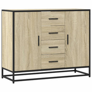 vidaXL Sideboard Sonoma Oak 92x35x76 cm Engineered Wood