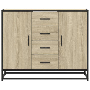 vidaXL Sideboard Sonoma Oak 92x35x76 cm Engineered Wood