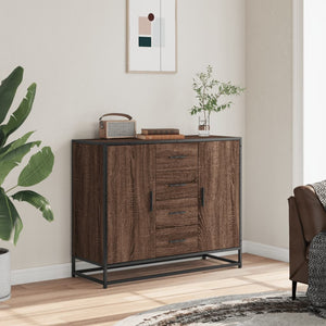 vidaXL Sideboard Brown Oak 92x35x76 cm Engineered Wood