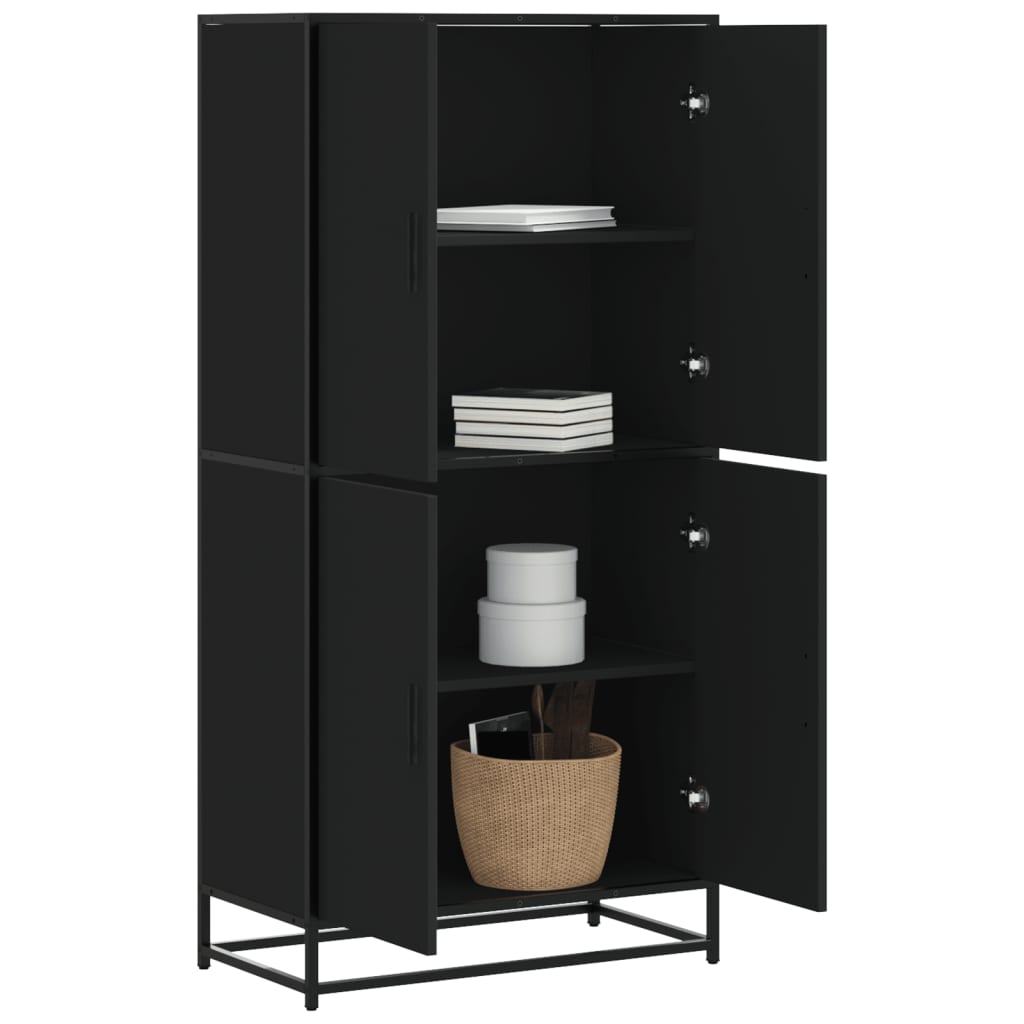 vidaXL Highboard Black 68x35x139 cm Engineered Wood