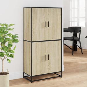 vidaXL Highboard Sonoma Oak 68x35x139 cm Engineered Wood