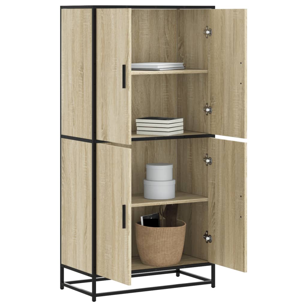 vidaXL Highboard Sonoma Oak 68x35x139 cm Engineered Wood