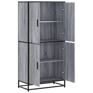 vidaXL Highboard Grey Sonoma 68x35x139 cm Engineered Wood