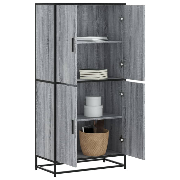 vidaXL Highboard Grey Sonoma 68x35x139 cm Engineered Wood