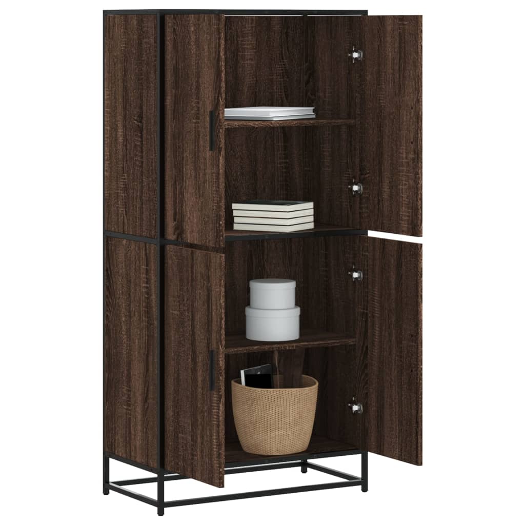 vidaXL Highboard Brown Oak 68x35x139 cm Engineered Wood