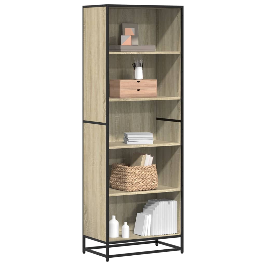 vidaXL Bookcase Sonoma Oak 60x35x170.5 cm Engineered Wood