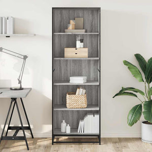 vidaXL Bookcase Grey Sonoma 60x35x170.5 cm Engineered Wood