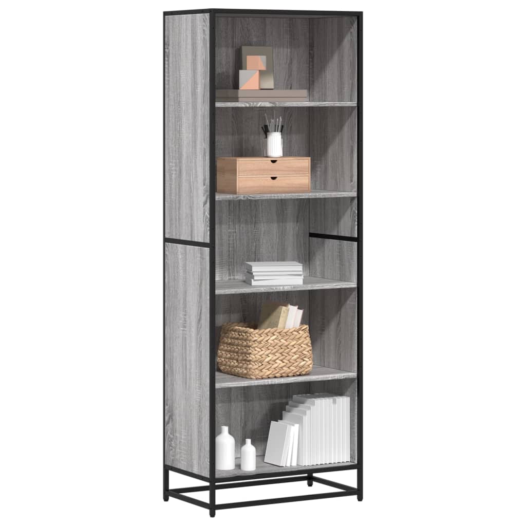 vidaXL Bookcase Grey Sonoma 60x35x170.5 cm Engineered Wood