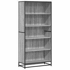 vidaXL Bookcase Grey Sonoma 80.5x35x170.5 cm Engineered Wood