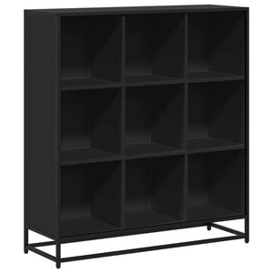 vidaXL Bookcase Black 97.5x33x107.5 cm Engineered Wood and Metal