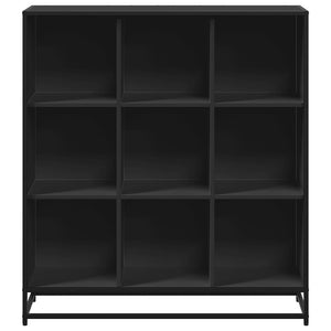 vidaXL Bookcase Black 97.5x33x107.5 cm Engineered Wood and Metal