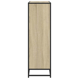 vidaXL Bookcase Sonoma Oak 97.5x33x107.5 cm Engineered Wood and Metal