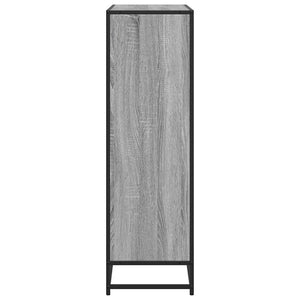 vidaXL Bookcase Grey Sonoma 97.5x33x107.5 cm Engineered Wood and Metal