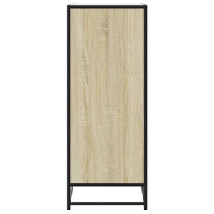 vidaXL Shoe Cabinet Sonoma Oak 75x38x97.5 cm Engineered Wood and Metal