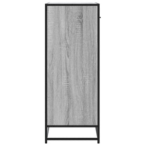 vidaXL Shoe Cabinet Grey Sonoma 75x38x97.5 cm Engineered Wood and Metal