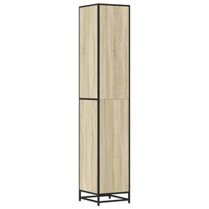 vidaXL Bathroom Cabinet Sonoma Oak 35x37.5x188.5 cm Engineered Wood and Metal