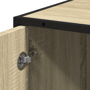 vidaXL Bathroom Cabinet Sonoma Oak 35x37.5x188.5 cm Engineered Wood and Metal