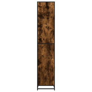 vidaXL Bathroom Cabinet Smoked Oak 35x37.5x188.5 cm Engineered Wood and Metal