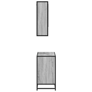 vidaXL 2 Piece Bathroom Furniture Set Grey Sonoma Engineered Wood