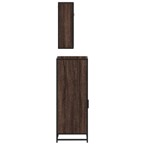 vidaXL 3 Piece Bathroom Furniture Set Brown Oak Engineered Wood