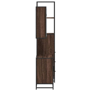 vidaXL 3 Piece Bathroom Furniture Set Brown Oak Engineered Wood