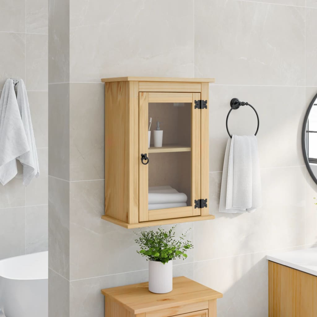 vidaXL Bathroom Wall Cabinet Corona 45x27x64.5 cm Solid Wood Pine