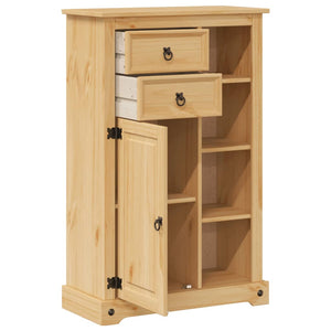 vidaXL Bathroom Cabinet Corona 70x33x110 cm Solid Wood Pine