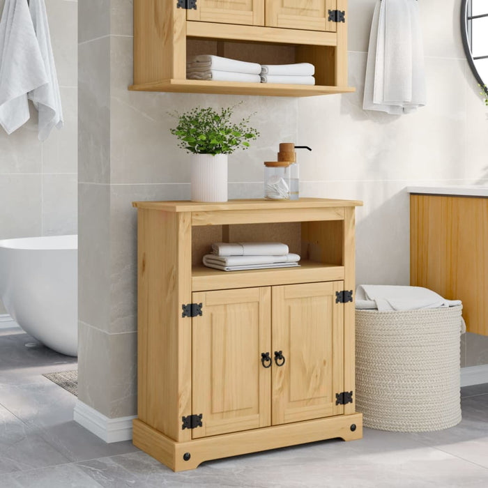 vidaXL Bathroom Cabinet Corona 70x33x80 cm Solid Wood Pine