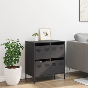 vidaXL Sideboard Black 68x39x73.5 cm Cold-rolled Steel