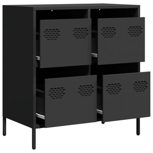 vidaXL Sideboard Black 68x39x73.5 cm Cold-rolled Steel