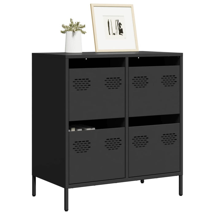 vidaXL Sideboard Black 68x39x73.5 cm Cold-rolled Steel