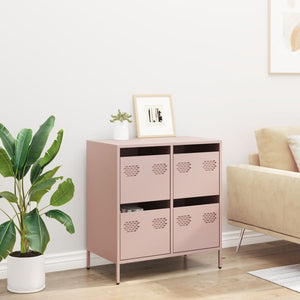 vidaXL Sideboard Pink 68x39x73.5 cm Cold-rolled Steel