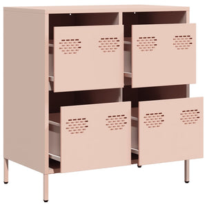 vidaXL Sideboard Pink 68x39x73.5 cm Cold-rolled Steel