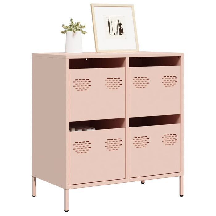 vidaXL Sideboard Pink 68x39x73.5 cm Cold-rolled Steel