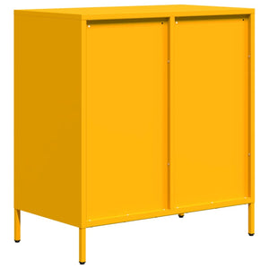 vidaXL Sideboard Mustard Yellow 68x39x73.5 cm Cold-rolled Steel