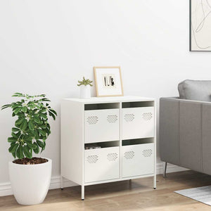 vidaXL Sideboard White 68x39x73.5 cm Cold-rolled Steel