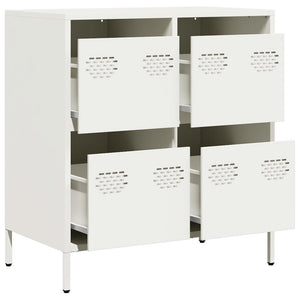 vidaXL Sideboard White 68x39x73.5 cm Cold-rolled Steel