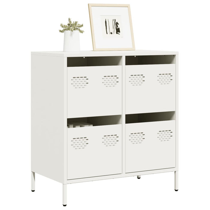 vidaXL Sideboard White 68x39x73.5 cm Cold-rolled Steel