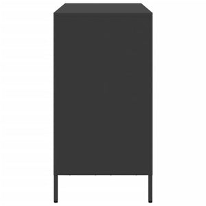 vidaXL Sideboard Black 101.5x39x73.5 cm Cold-rolled Steel