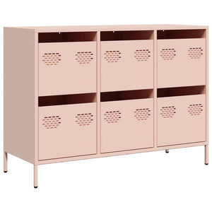 vidaXL Sideboard Pink 101.5x39x73.5 cm Cold-rolled Steel