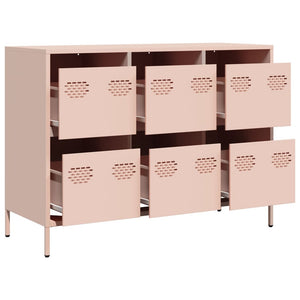 vidaXL Sideboard Pink 101.5x39x73.5 cm Cold-rolled Steel