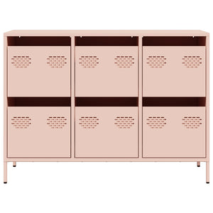 vidaXL Sideboard Pink 101.5x39x73.5 cm Cold-rolled Steel