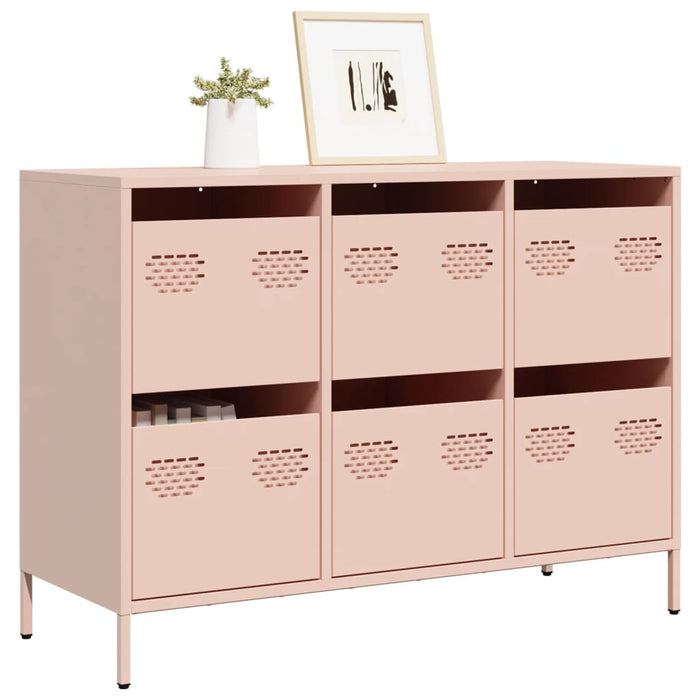 vidaXL Sideboard Pink 101.5x39x73.5 cm Cold-rolled Steel