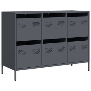 vidaXL Sideboard Anthracite 101.5x39x73.5 cm Cold-rolled Steel