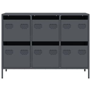 vidaXL Sideboard Anthracite 101.5x39x73.5 cm Cold-rolled Steel