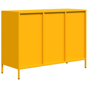 vidaXL Sideboard Mustard Yellow 101.5x39x73.5 cm Cold-rolled Steel