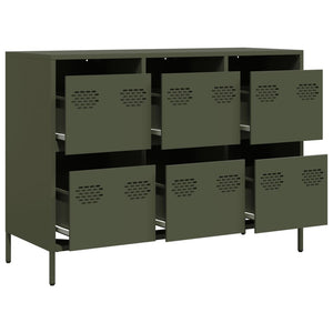 vidaXL Sideboard Olive Green 101.5x39x73.5 cm Cold-rolled Steel